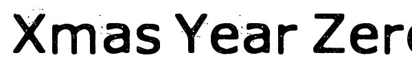 Xmas Year Zero font preview